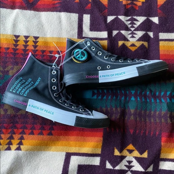 Converse Chuck Taylor All Star Hi Top Seek Peace - Picture 2 of 8